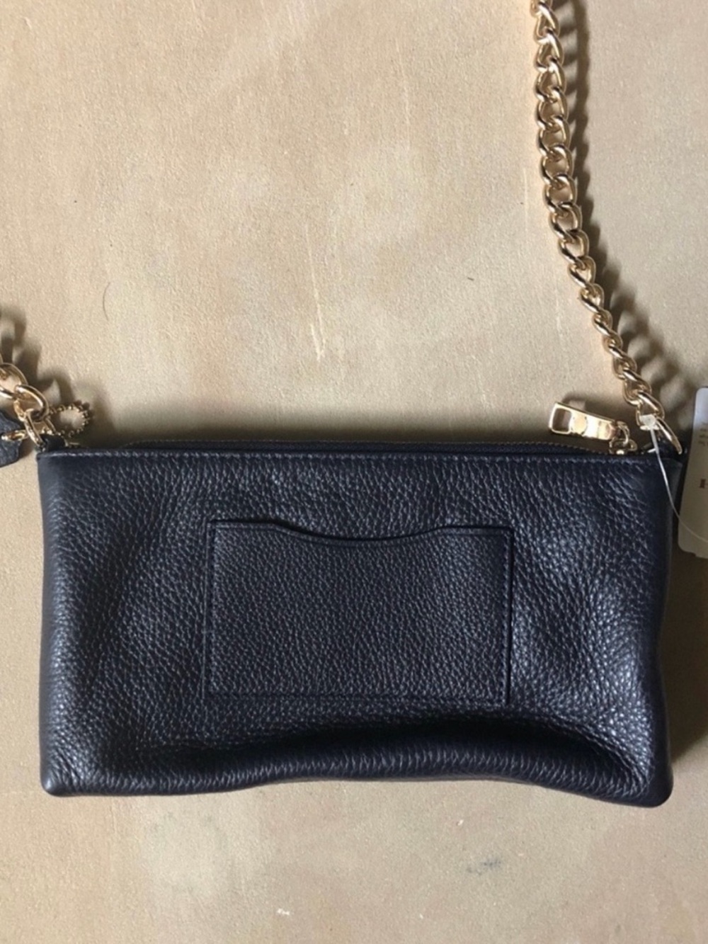 NWT Coach chain pebbled leather quinn crossbody bag chain midnight dark blue - Picture 2 of 6